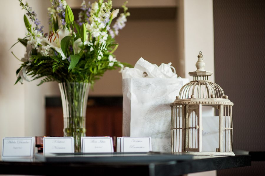 Gift table at Washington DC wedding. Captured by Ben Lau Photography.
