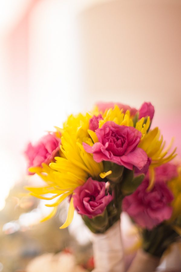 Wedding flowers on Dave and Nicole's wedding day in Washington DC. Captured by Ben Lau Photography.