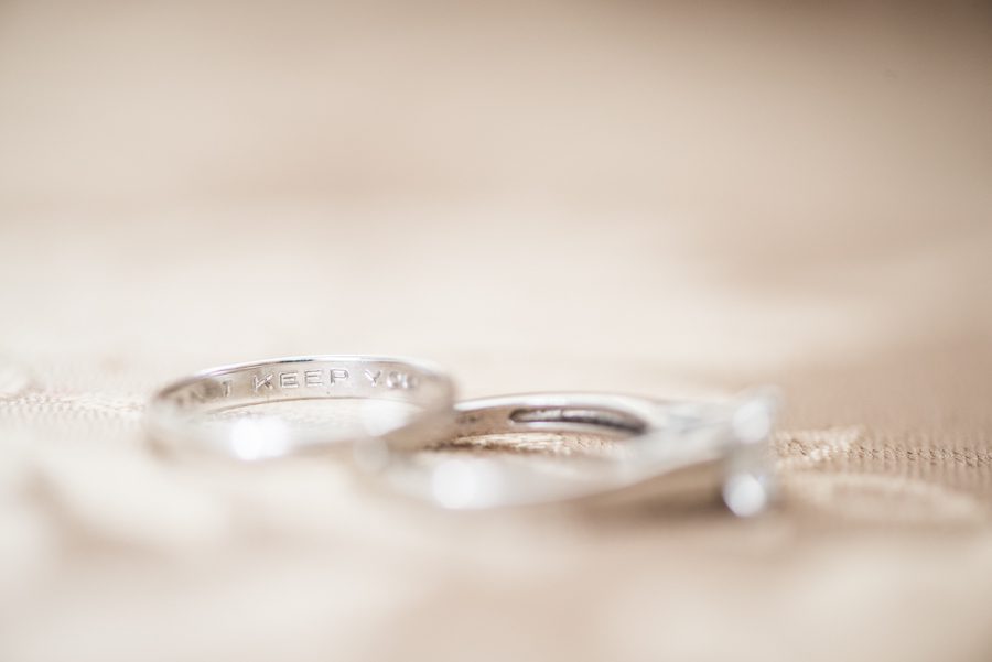 Wedding rings. Captured by awesome NJ wedding photographer Ben Lau.