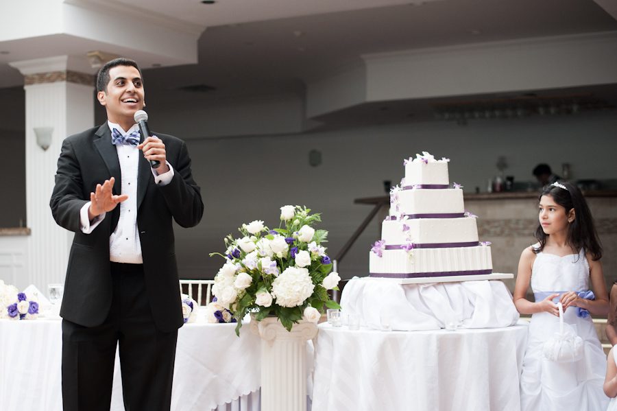 Best Man's speech at the Palisadium in Cliffside Park, NJ. Captured by awesome NJ wedding photographer Ben Lau.