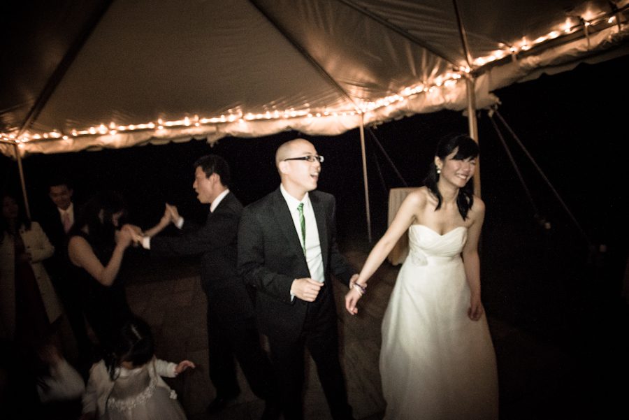 Bride and groom dance the night away at the Mountain Lakes House in NJ.
