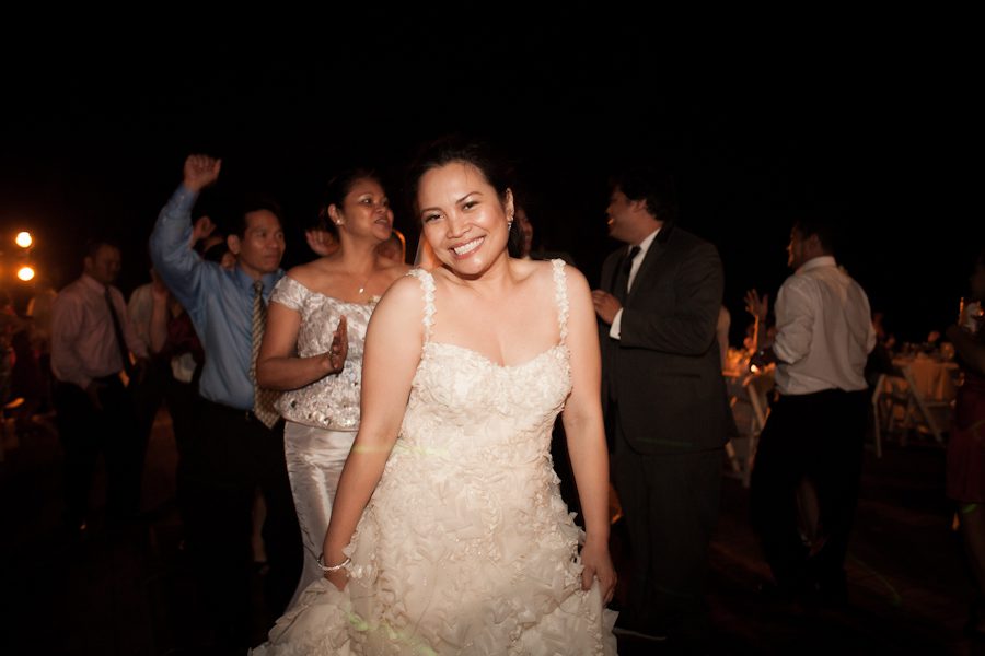 Bride dances at her wedding at the Oxon Hill Manor in Oxon Hill, Maryland. Captured be awesome NJ wedding photographer Ben Lau.
