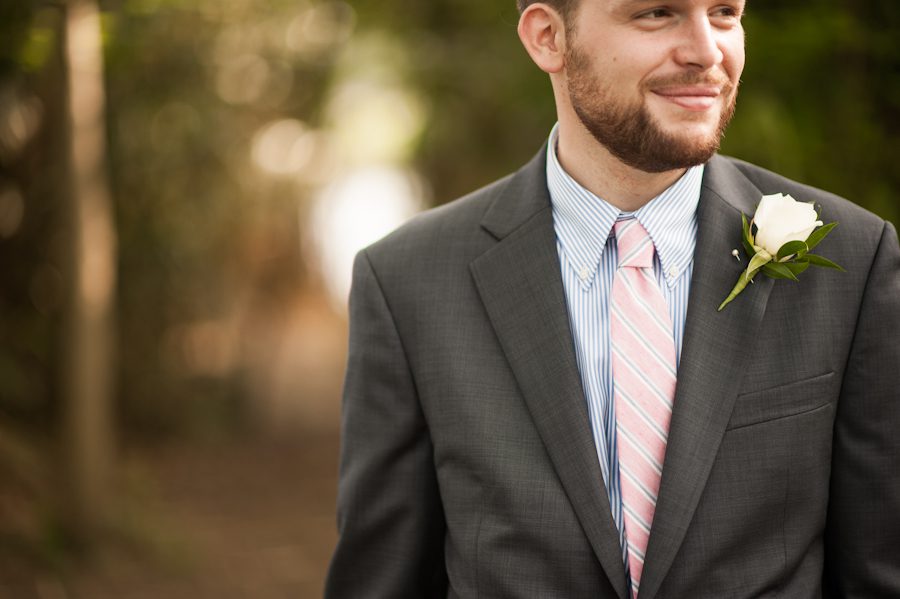 Groom portrait at the Bayard Cutting Arboretum in Long Island, NY. Captured by awesome NJ wedding photographer Ben Lau.