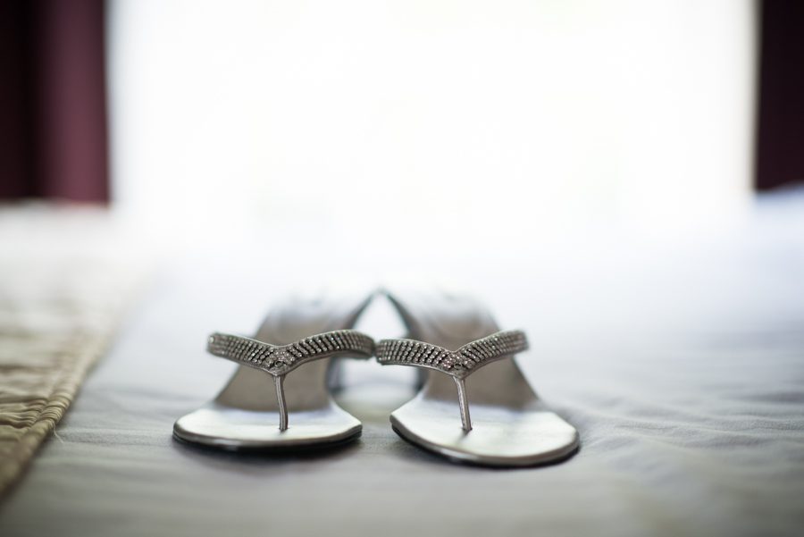 Bride's slip on shoes from Patrice and Josh's wedding day at The Manor in West Orange. Captured by best NJ wedding photographer Ben Lau.