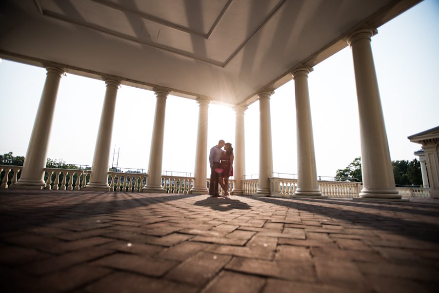 Engagement session at the Fairmount Waterworks in Philadelphia, PA. Captured by awesome NJ wedding photographer Ben Lau.