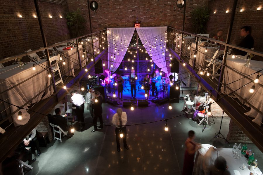 The dancefloor at the Foundry in Long Island City. Captured by NJ wedding photographer Ben Lau.