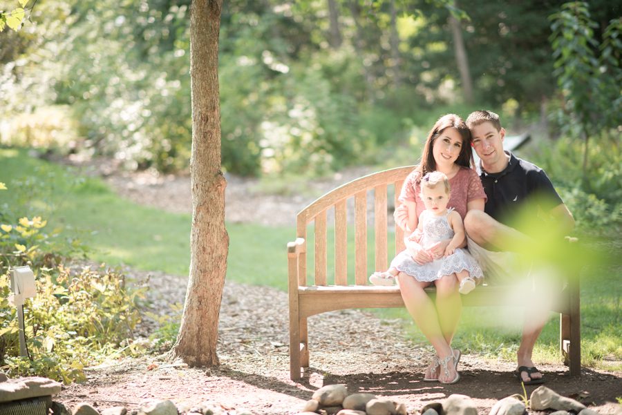 Jessica, Shawn and Peyton pose during the family session in New Brunswick, NJ with Ben Lau Photography.