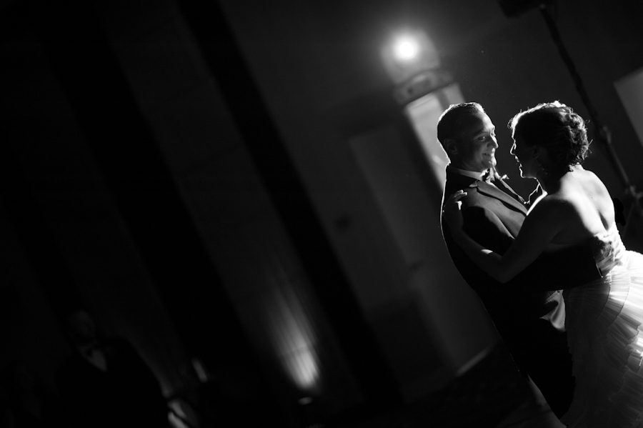 Father and daughter dance during Tessa and Dave's wedding at the Heldrich Hotel in New Brunswick, NJ. Captured by awesome northern NJ wedding photographer Ben Lau.