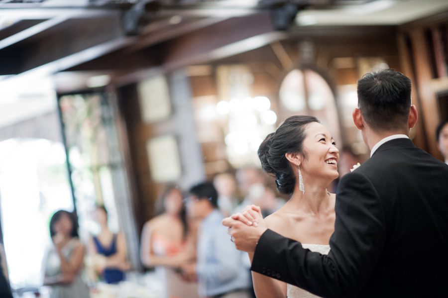 Bride Sarah dances with her father at her wedding at The Manor in West Orange, NJ. Captured by northern NJ wedding photographer Ben Lau.