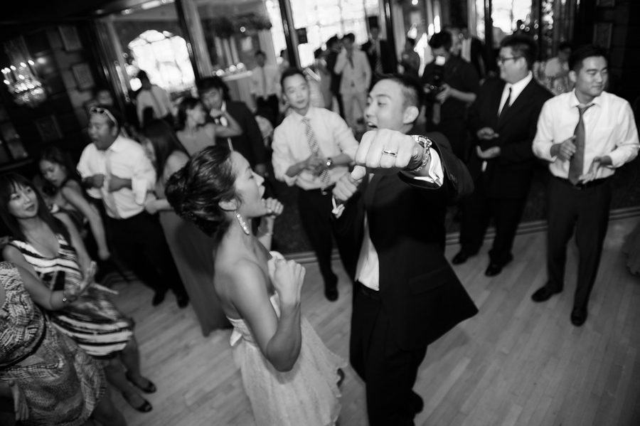 Bride and groom dance at their wedding at The Manor in West Orange, NJ. Captured by northern NJ wedding photographer Ben Lau.