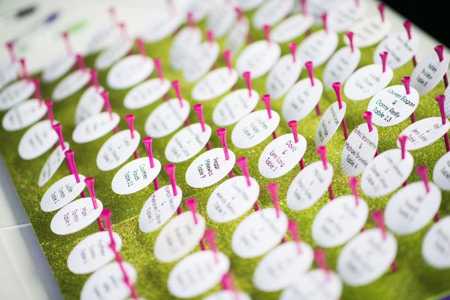 Table cards for a wedding at the Neshanic Valley Golf Course in Neshanic Station, NJ. Captured by northern NJ wedding photographer Ben Lau.