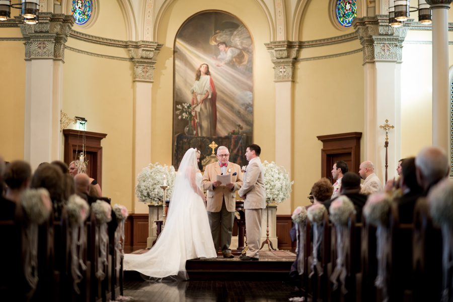 Wedding at Notre Dame of Maryland. Captured by Baltimore wedding photographer Ben Lau.