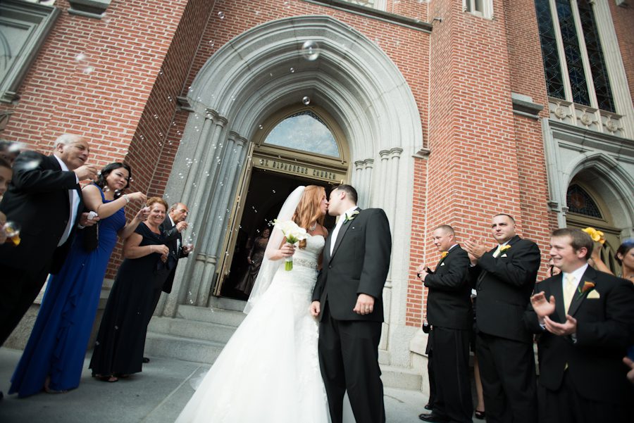 Wedding ceremony at St. Alphonsus in Baltimore, MD. Captured by Ben Lau Photography.