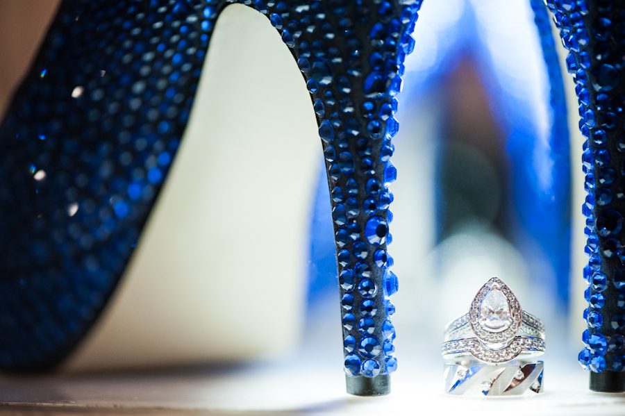 Wedding rings at the Crystal Plaza in Livingston, NJ. Captured by NJ wedding photographer Ben Lau.