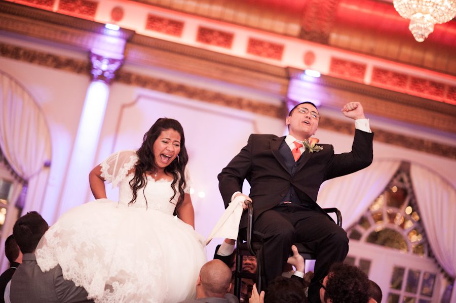 Wedding reception at the Crystal Plaza in Livingston, NJ. Captured by NJ wedding photographer Ben Lau.
