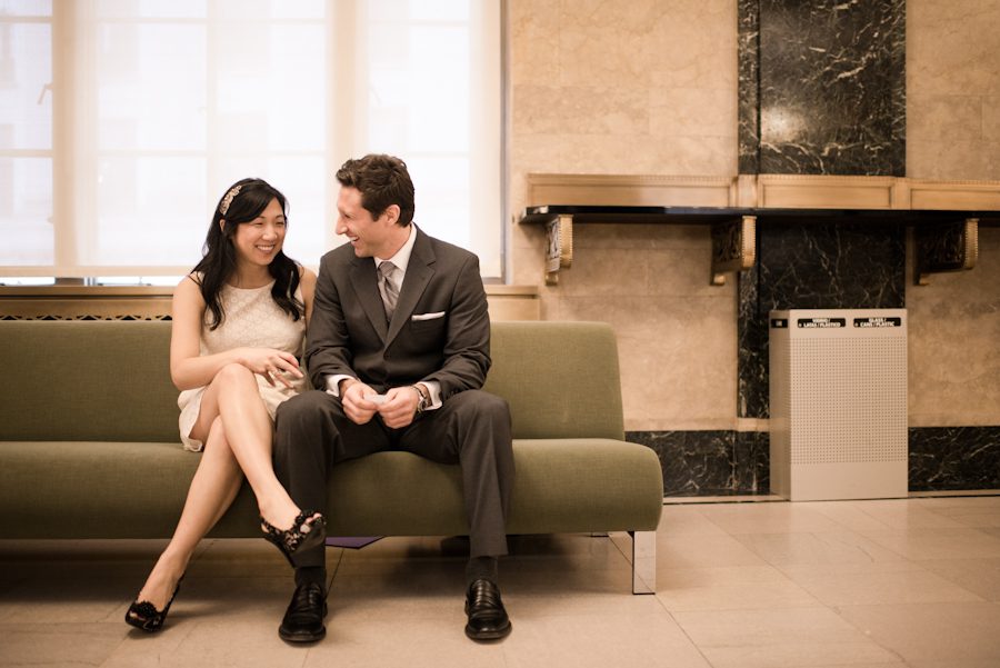 Lisa & Shawn get married at New York City Hall. Captured by NYC wedding photographer Ben Lau.
