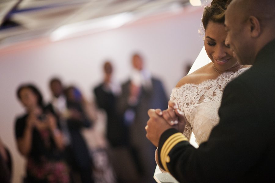 Wedding reception at the Maritime Park in Jersey City, NJ. Captured by NJ wedding photographer Ben Lau.