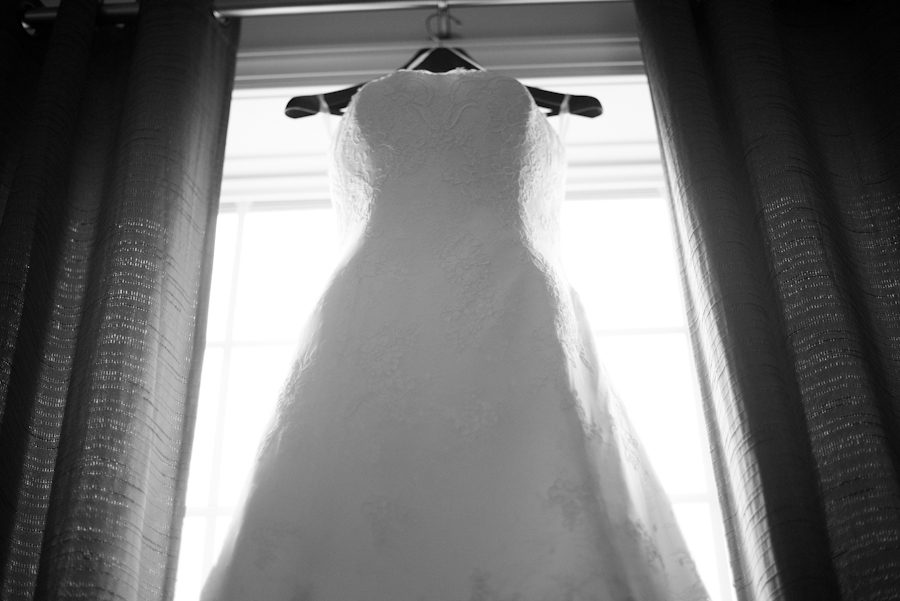 Bride's dress for her wedding day at Mercer Oaks in Princeton Junction, NJ. Captured by NJ wedding photographer Ben Lau.