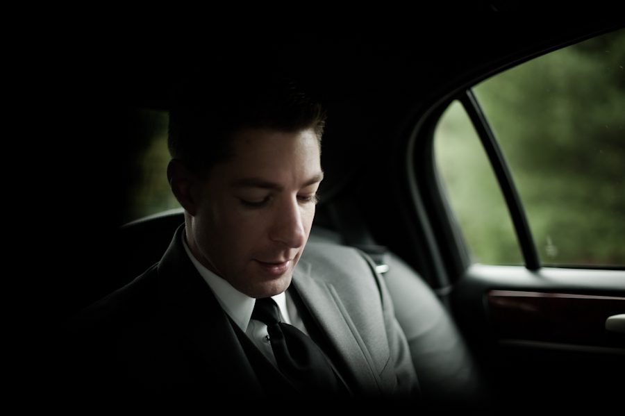 Groom on the way to his wedding at The Mill in Spring Lake Heights, NJ. Captured by northern NJ wedding photographer Ben Lau.