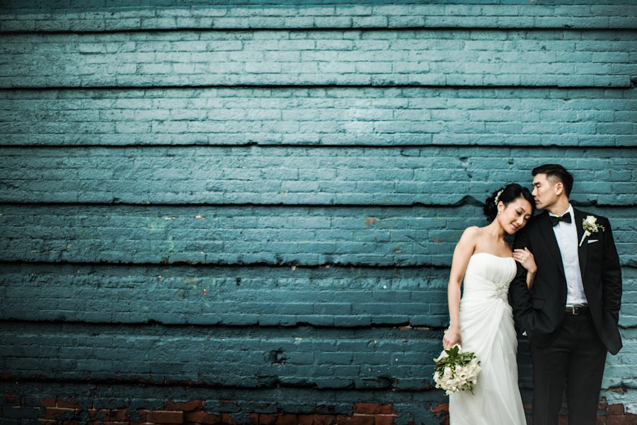 Wedding portraits in Meatpacking District. Captured by NYC wedding photographer Ben Lau.