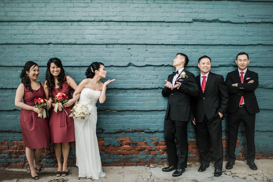 Wedding portraits in Meatpacking District. Captured by NYC wedding photographer Ben Lau.