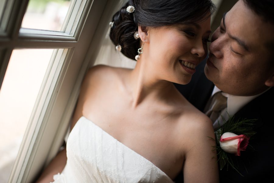 Bride and groom portraits at Prospect Park in Brooklyn, NY. Captured by Ben Lau Photography.