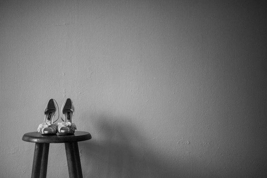 Wedding shoes in Brooklyn, NY. Captured by Ben Lau Photography.