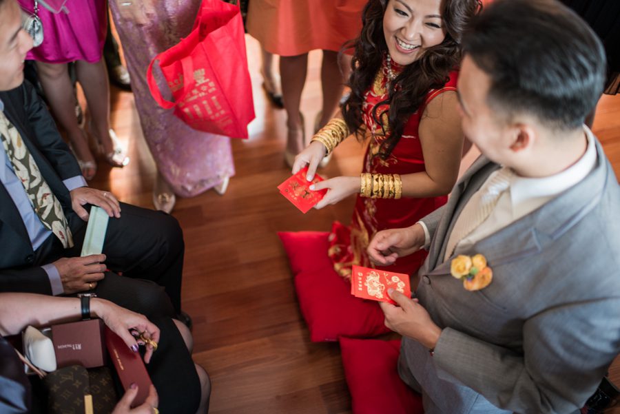 Tea ceremony for Sally and Terence's wedding at the VIP Country Club in Westchester, NY. Captured by NYC wedding photographer Ben Lau.