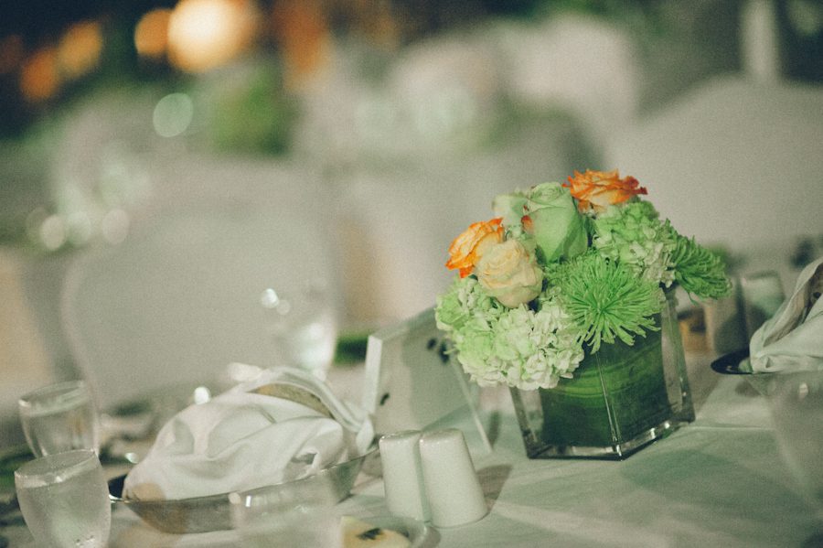 Table settings at the Radisson Aruba wedding. Captured by destination wedding photographer Ben Lau.