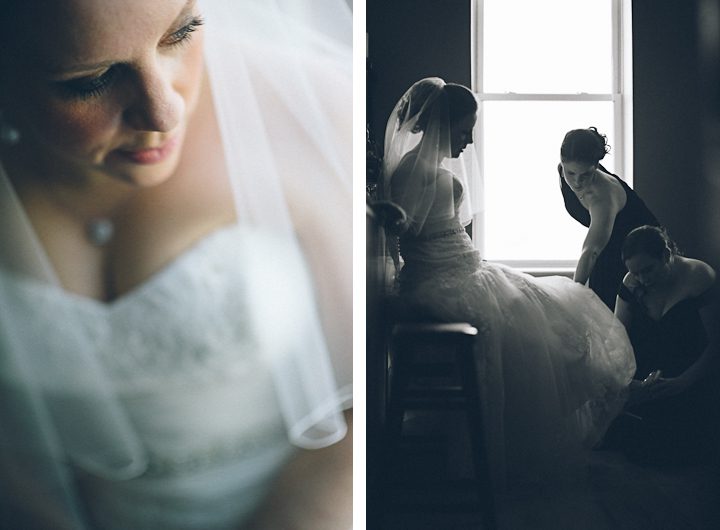 Bridal portraits at the Liberty House in Jersey City, NJ. Captured by NYC wedding photographer Ben Lau.