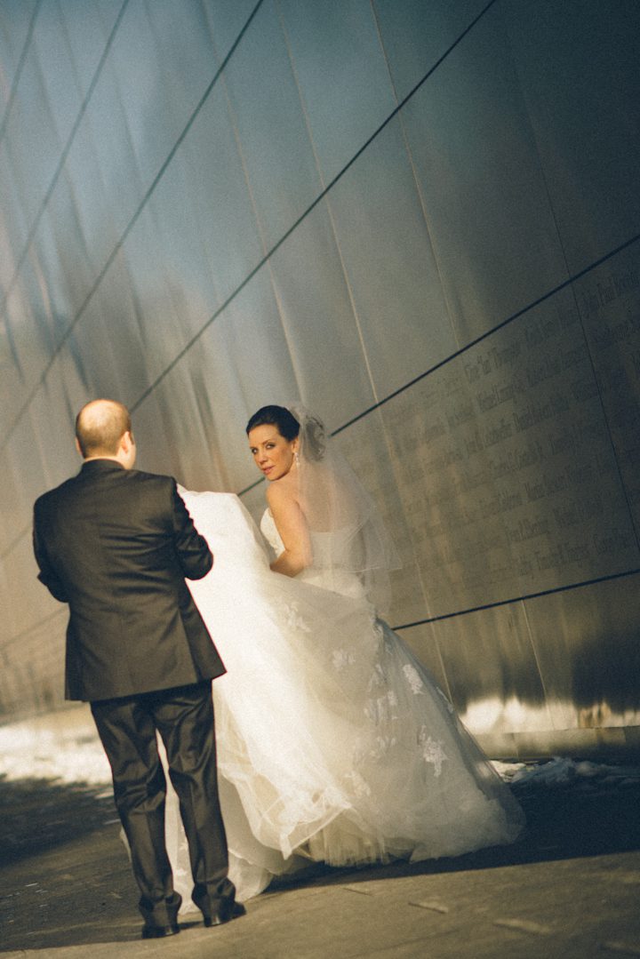 Wedding portraits at the Liberty House in Jersey City, NJ. Captured by NYC wedding photographer Ben Lau.