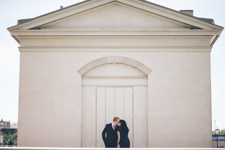 Melissa and Joe's engagement session at the Waterworks in Philadelphia, PA. Captured by NJ wedding photographer Ben Lau.