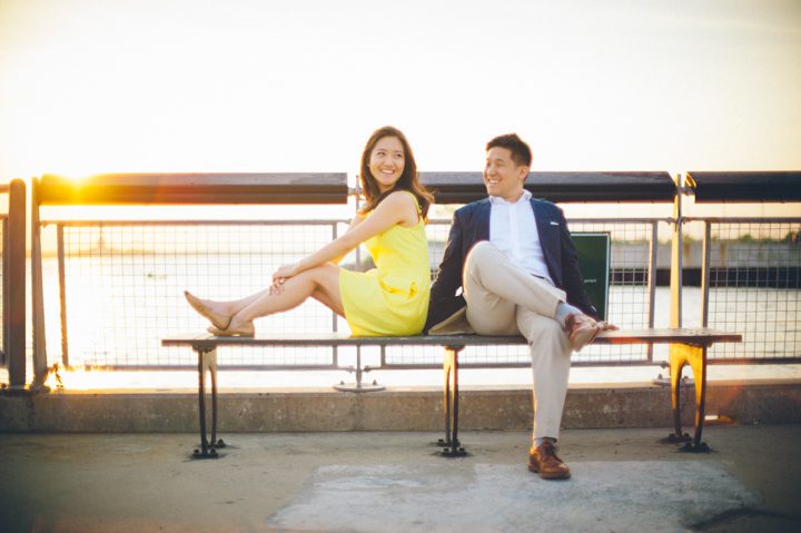 Engagement session in Red Hook with NYC wedding photographer Ben Lau.