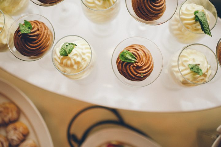 Desserts for a wedding reception at the Old Tappan Manor in Old Tappan, NJ. Captured by Northern New Jersey Wedding Photographer Ben Lau.