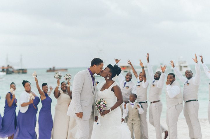 Bridal party portraits in Punta Cana, Dominican Republic. Captured by destination wedding photographer Ben Lau.