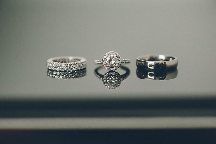 Wedding rings for a Tribeca Rooftop Wedding captured by NYC wedding photographer Ben Lau.
