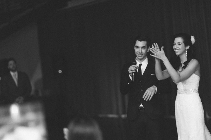 Guests dancing during a wedding reception at the Tribeca Rooftop. Captured by NYC wedding photographer Ben Lau.