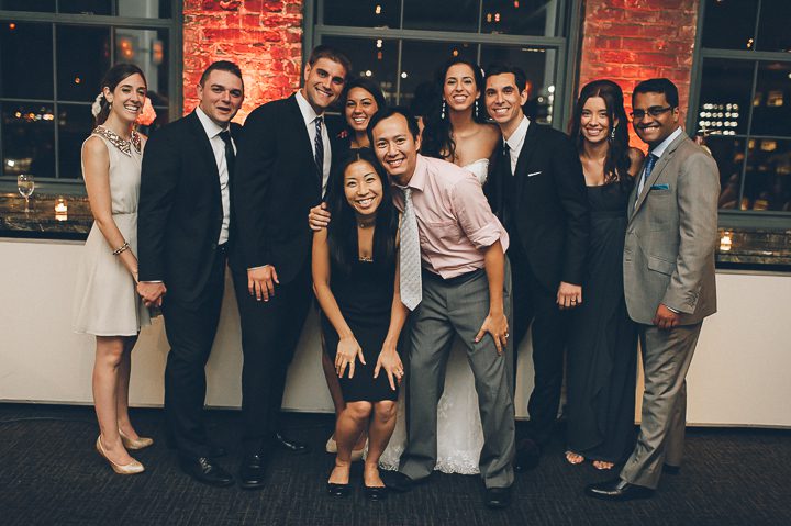 Ben Lau and Karis Lau with 4 of their wedding couples at the Tribeca Rooftop.