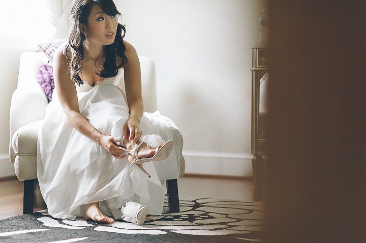 Bride prepares for her wedding at Falkirk Estates in Central Valley, NY. Captured by NYC wedding photographer Ben Lau.