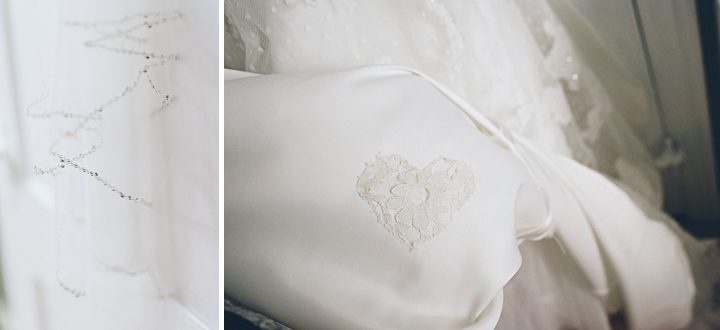 Dress and lace shot for a Westmount Country Club wedding captured by NYC wedding photographer Ben Lau.