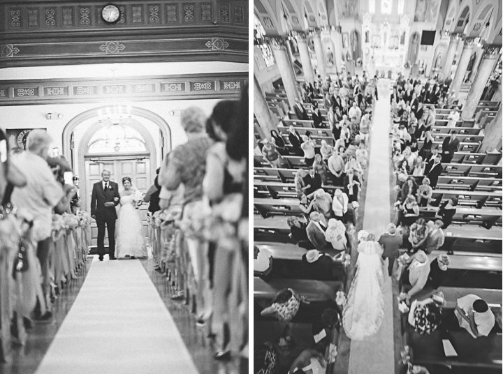 Wedding ceremony at St. Joseph's Church in Passaic, NJ. Captured by NYC wedding photographer Ben Lau.