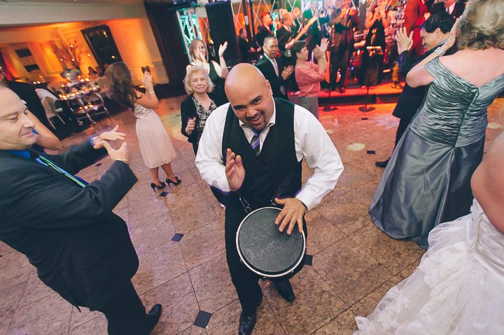 The Rhythm Shop performs at a wedding reception at the Westmount Country Club. Captured by NYC wedding photographer Ben Lau.