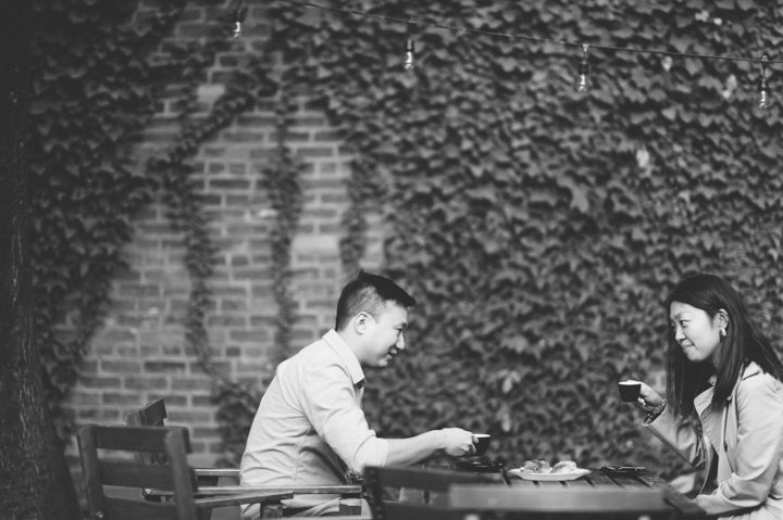 Engagement session in the Meatpacking District. Captured by NYC wedding photographer Ben Lau.