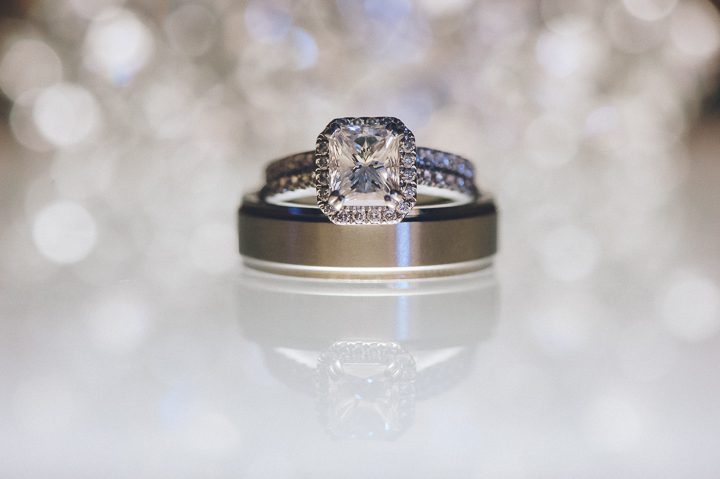 Wedding rings details at the Hyatt Regency in Crystal City, VA. Captured by NYC wedding photographer Ben Lau.