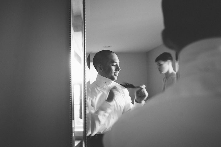 Groom prep at home in Washington DC. Captured by NYC wedding photographer Ben Lau.