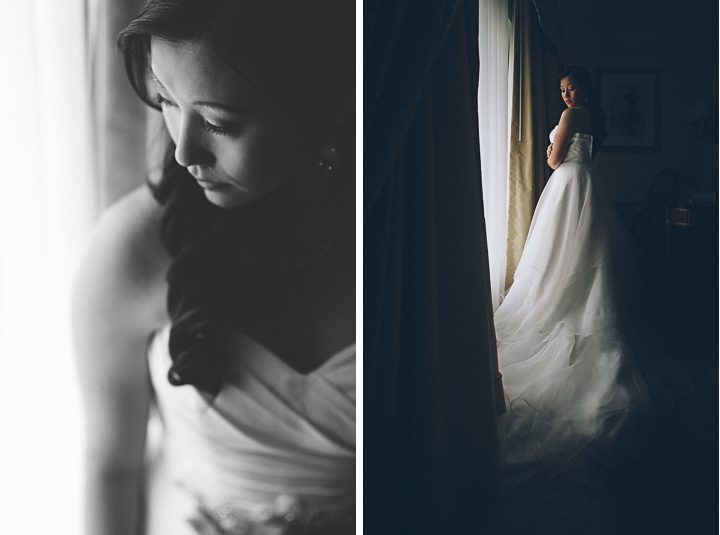 Bridal portraits on the morning of Winny and Conan's wedding at the Ritz Carlton in San Francisco.