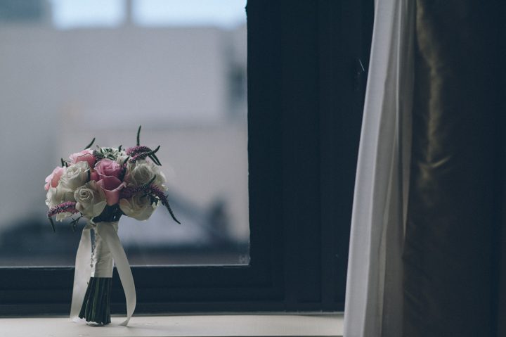 Wedding flowers at the Ritz Carlton in San Francisco, CA. Captured by NYC wedding photographer Ben Lau.