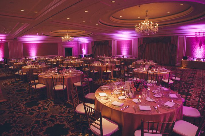 Wedding decor at the Ritz Carlton in San Francisco, CA. Captured by NYC wedding photographer Ben Lau.