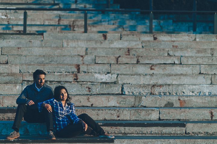 NYC Engagement Session in DUMBO captured by NYC wedding photographer Ben Lau.