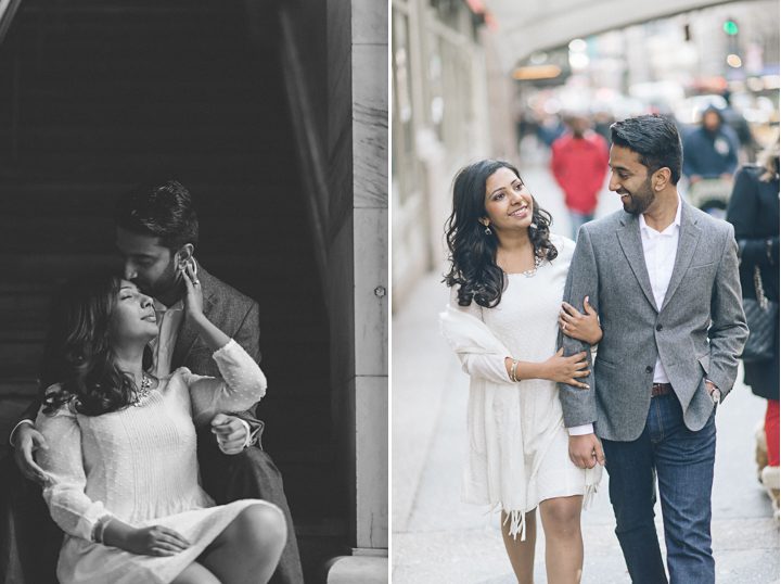 NYC Engagement Session at High Line Park captured by NYC wedding photographer Ben Lau.